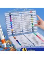Canetinha Marcadora Tinta Acrílica 48 Cores Acrylic Marker