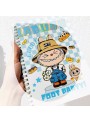 Caderno Espiral Labubu Azul 14,5x21 70 Folhas Bloco De Notas
