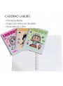 Caderno Espiral Labubu Rosa 14,5x21 70 Folhas Bloco De Notas