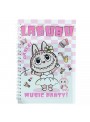 Caderno Espiral Labubu Rosa 14,5x21 70 Folhas Bloco De Notas