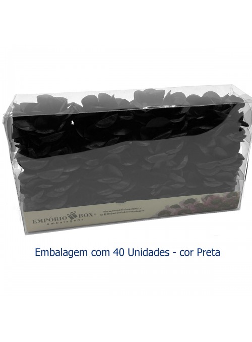 Forminhas Para Doces Flor Nena Super Seda Preta 40 Unidades