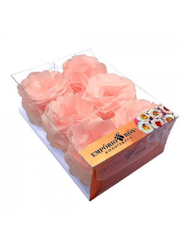 Forminhas Para Doces Flor Nena Super Seda Laranja Pêssego 40 Unidades