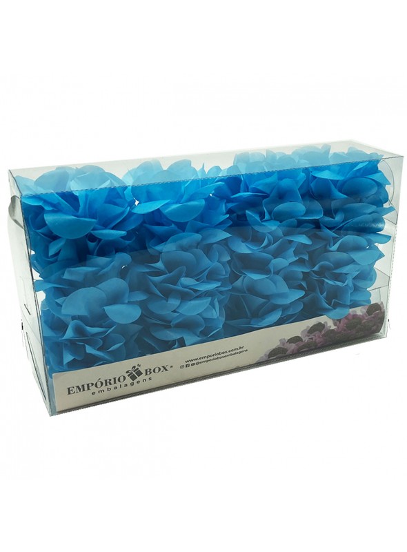 Forminhas Para Doces Flor Nena Super Seda Azul Tiffany 40 Unidades