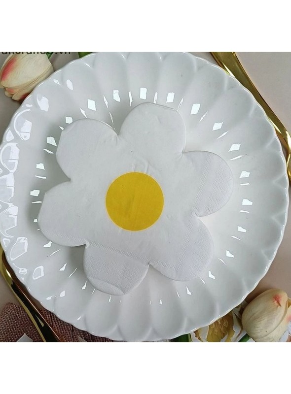 Guardanapo De Papel Flor Margarida 20 Unidades Descartáveis