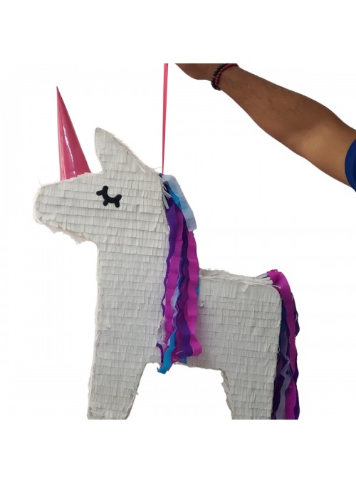 Pinhata Unicórnio Colorido com Bastão e Máscara Bam Festas Boutique de Festas