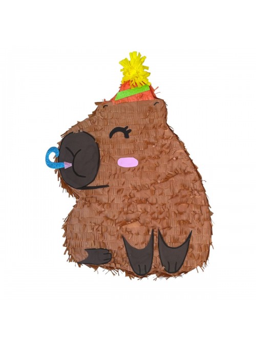 Pinhata Capivara Divertida com Bastão e Máscara Bam Festas Boutique de Festas