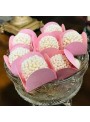 Forminhas para Doces 4 Pétalas Rosa Claro 3,0cm x 2,0cm 50 unidades