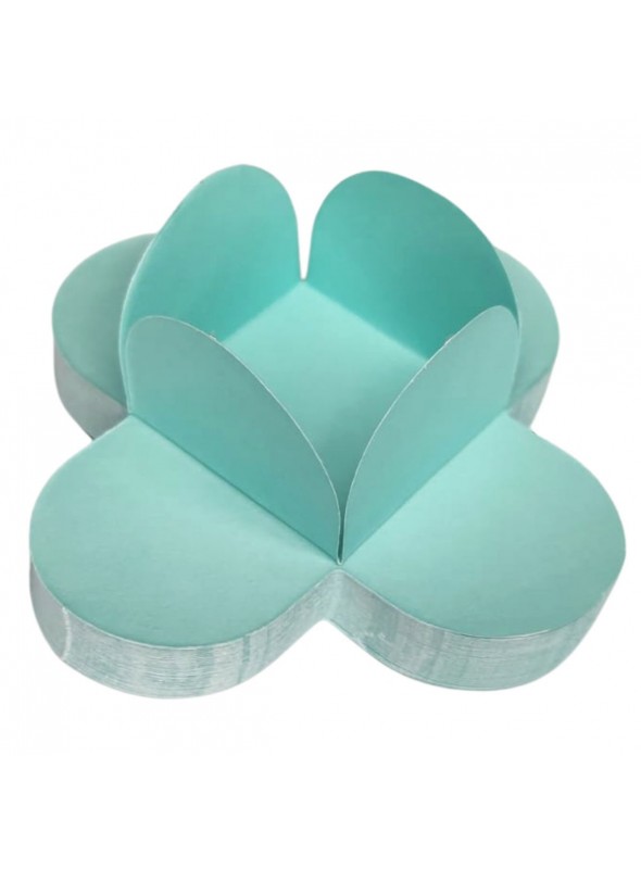 Forminhas para Doces 4 Pétalas Tifanny 3,5cm x 2,5cm 50 unidades