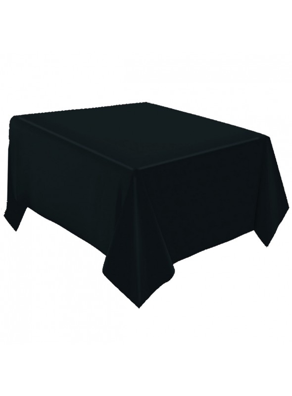 Toalha de Mesa Retangular Preta Descartáveis para Festa