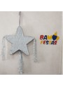 Pinhata Estrela Prata com Bastão e Máscara Bam Festas Boutique de Festas