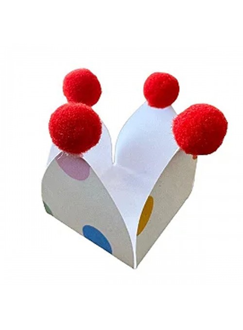 Forminhas para Doces Confete com Pompom Mesa Festa 20 Unidades