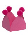 Forminhas para Doces Rosa Chiclete com Pompom Mesa Festa 20 Unidades