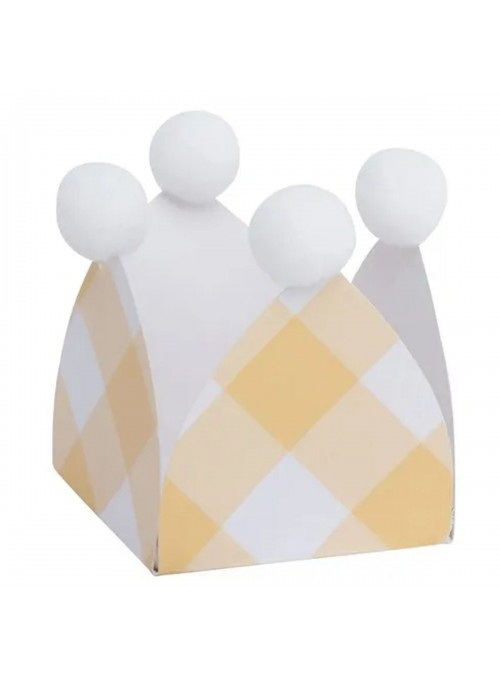 Forminhas para Doces Xadrez Aveia com Pompom Mesa Festa 20 Unidades