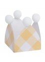 Forminhas para Doces Xadrez Aveia com Pompom Mesa Festa 20 Unidades