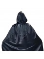 Capa Fantasia Vampiro Com Capuz Preto 120cm