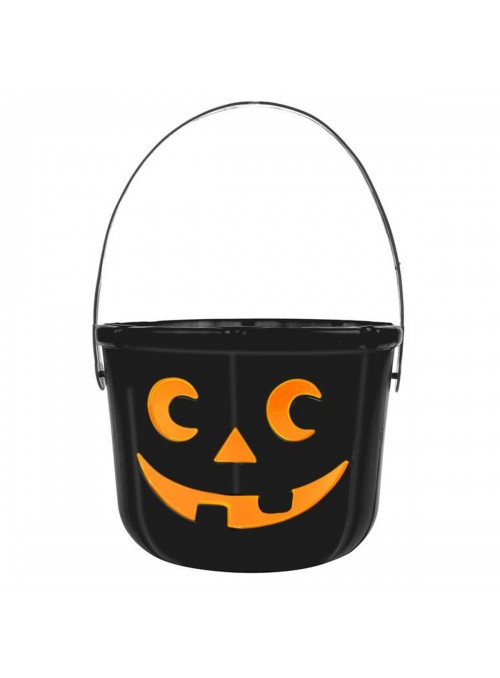 Baldinho Balde Halloween Abóbora Preto Tamanho G