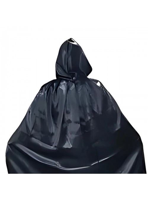 Capa Fantasia Infantil Vampiro Com Capuz Preto 80cm