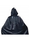 Capa Fantasia Infantil Vampiro Com Capuz Preto 80cm