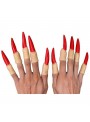 Unhas De Bruxa Vermelhas Halloween Látex 10 Unidades Adereço