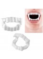 Dentadura De Vampiro Dente Plástico Branca 10 Unid Halloween