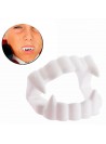 Dentadura De Vampiro Dente Plástico Branca 10 Unid Halloween
