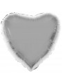 Balão Bexiga Metalizada Coração Prata 32 Polegadas – 1 unidade