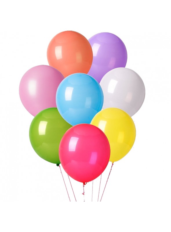 Balão de Látex Colorido Sortido 11 Polegadas 27cm 50 Unidades