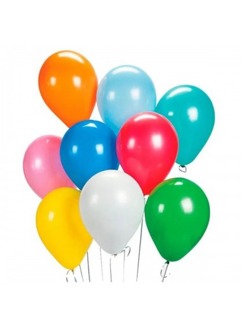 Balão de Látex Colorido Sortido 11 Polegadas 27cm 50 Unidades