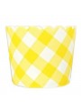 Forminhas para Cupcake de Papel Forneáveis Xadrez Amarelo Vichy 20 Unidades