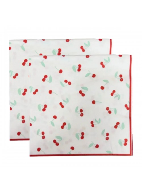 Guardanapo De Papel Cerejas 16,5cm 20 Unidades Descartáveis