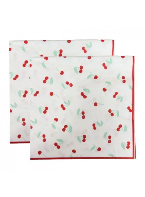 Guardanapo De Papel Cerejas 16,5cm 20 Unidades Descartáveis