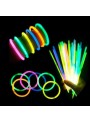 Pulseiras Neon Tubo Com 15unid Kit Festa Brilho Fluorescente