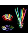 Pulseiras Neon Tubo Com 15unid Kit Festa Brilho Fluorescente