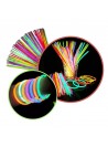 Pulseiras Neon Tubo Com 15unid Kit Festa Brilho Fluorescente