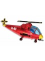 Balão Bexiga Metalizada Helicóptero Vermelho 31 Polegadas 79cm