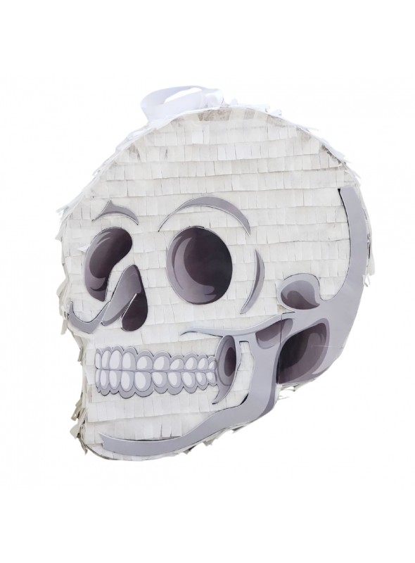 Pinhata Caveira Halloween Bastão Máscara Confetes Piñata