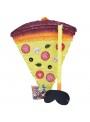 Pinhata Pedaço de Pizza com Bastão Máscara Confetes Bam Festas Piñata
