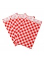 Saquinhos de Papel Xadrez Vermelho 14x8cm 50 Unidades Festa Junina