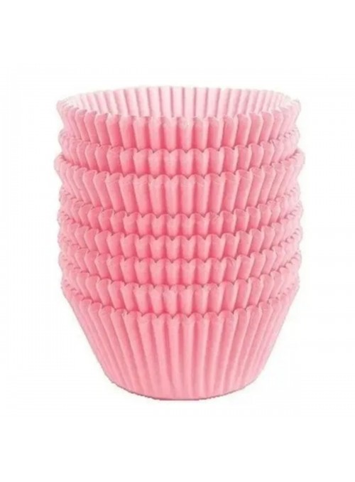 Forminhas de Cupcake Rosa Claro Impermeáveis e Forneáveis 45 Unidades