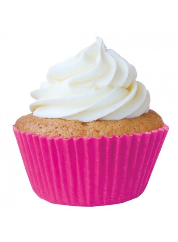 Forminhas de Cupcake Rosa Pink Impermeáveis e Forneáveis 45 Unidades