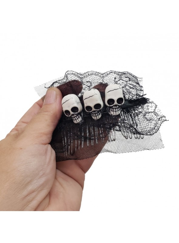 Presilha De Cabelo Caveira Hallowen 