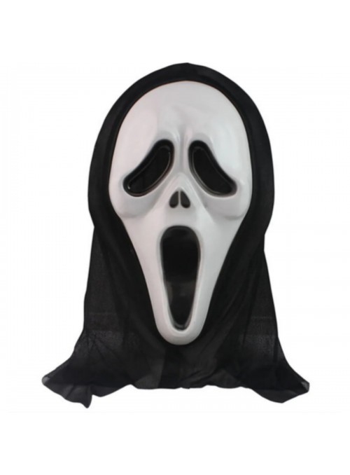 Máscara Plástico Pânico Com Capuz Halloween Dia Das Bruxas