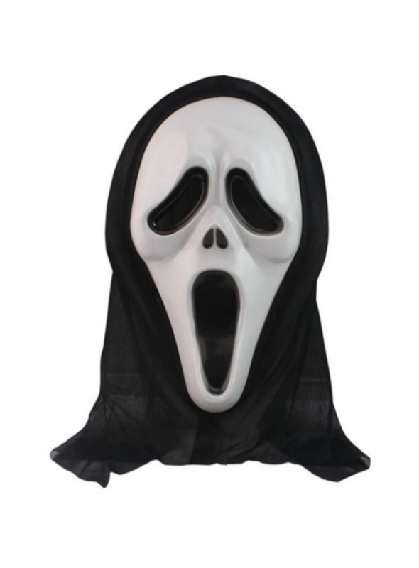 Máscara Plástico Pânico Com Capuz Halloween Dia Das Bruxas