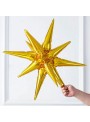 Balão Metalizado Estrela Dourada 14 Pontas 21 Polegadas 54cm