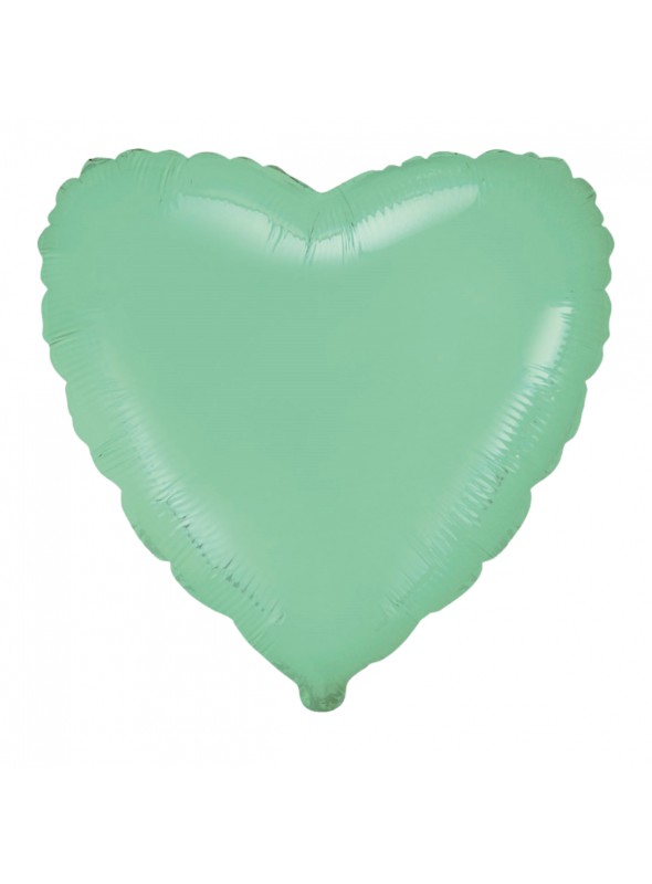 Balão Metalizado Coração Pastel Mint 20 Polegadas 50cm Flexmetal