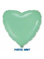 Balão Metalizado Coração Pastel Mint 20 Polegadas 50cm Flexmetal
