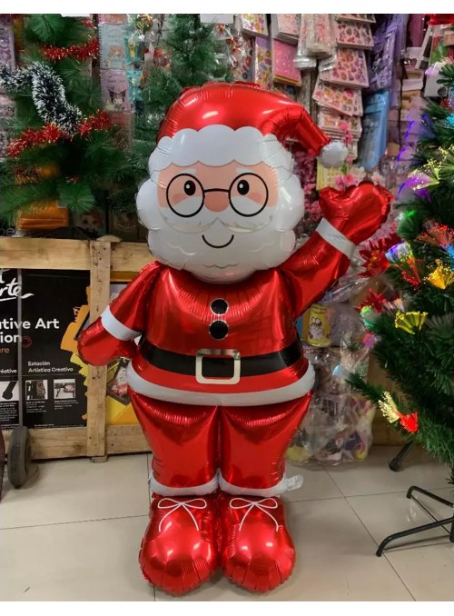 Balão Metalizado Papai Noel Natal Gigante 90,5 X 155,5cm