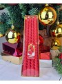 Vela Decorativa Natalina Natal Vermelho 25cm 4unid Christmas