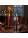 Vela Decorativa Natalina Natal Vermelho 25cm 4unid Christmas