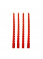 Vela Decorativa Natalina Natal Vermelho 25cm 4unid Christmas